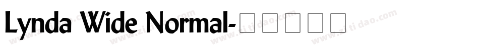 Lynda Wide Normal字体转换